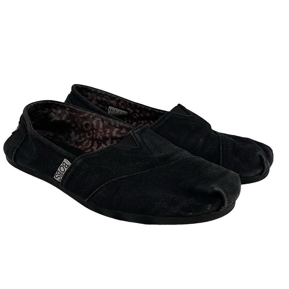 Bobs Canvas Black Slide On Shoe‎ - Womens 7